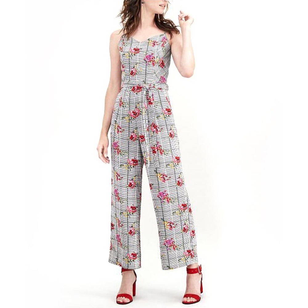 Monteau | NEW Black and White Floral Jumpsuit